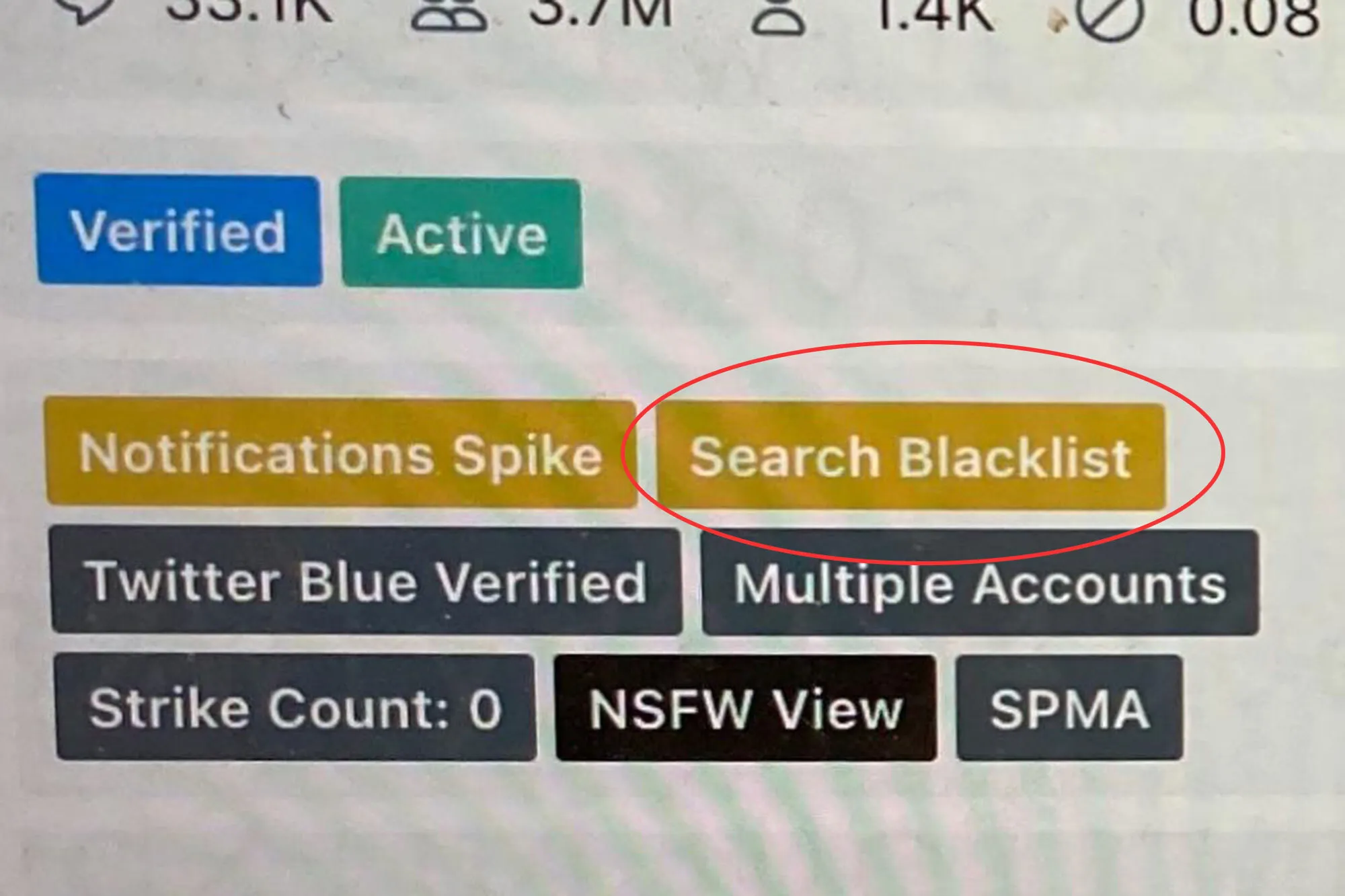 Search Blacklist