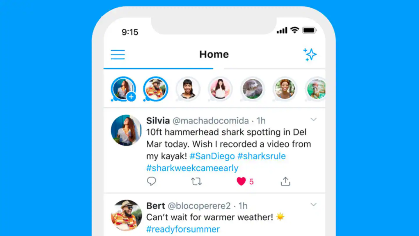 Fleets: Twitter's take on disappearing stories, bolted on above the timeline. It did not last.
